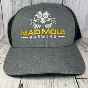 Richardson Mad Mole Brewing  Trucker Hat Cap Gray Black Adjustable